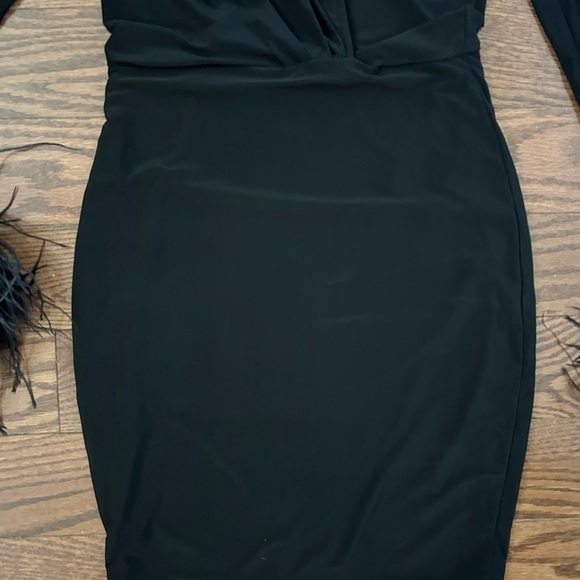 Fashion Nova Mini Dress with Feathered sleeves 🦢 - Picture 3 of 7